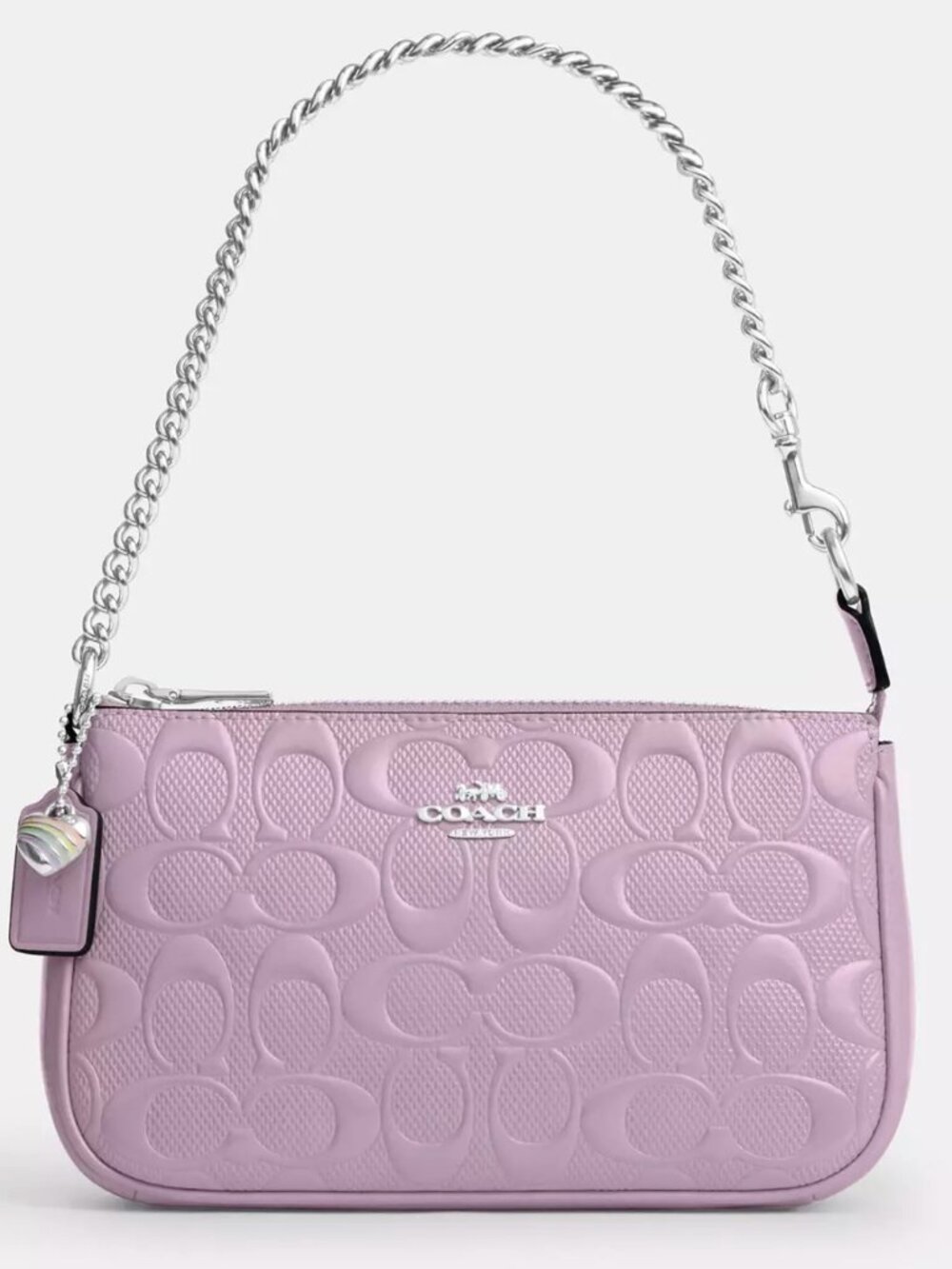 Coach CCZ27 Nolita 19 In Signature Leather With Heart Charm LIGHT VIOLET Sealed